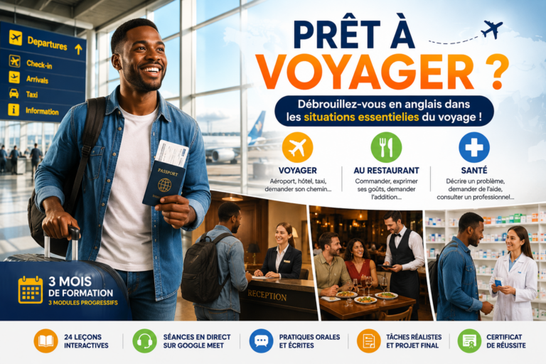 Prêt à voyager ? Débrouillez-vous en anglais dans les situations essentielles du voyage en 90 jours